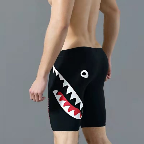 Summer Men's Shark Quick-drying Boxer Swimming Trunks