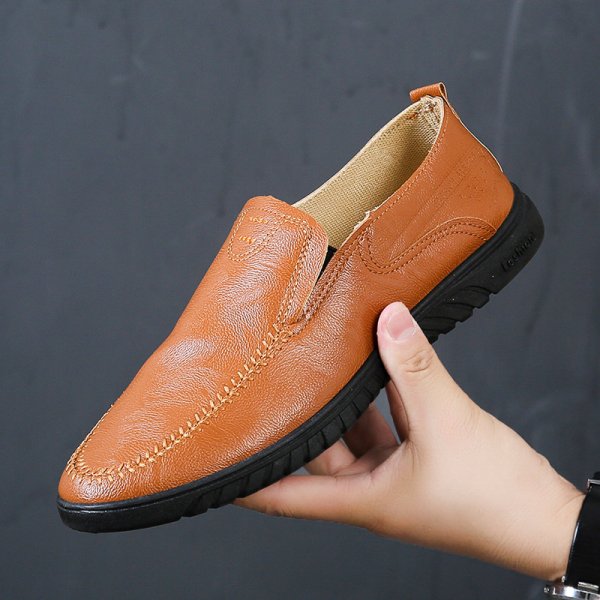 New Men's Casual Leather size-shoess Lazy size-shoess Pu size-shoess