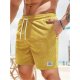 Summer Pure Color Tied Sports Pants Corduroy