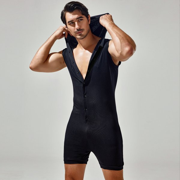 One-piece Vest Fitness Clothes Men's Home Wear Personalized Jumpsuit