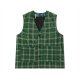 Corduroy Plaid Vest V-neck Slim Fit Casual