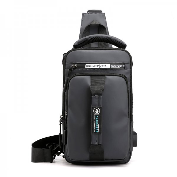 Men's Chest Bag Charging Usb Interface Chest Bag Multifunctional Shoulder Bag